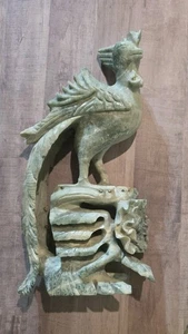 Chinese Natural Dushan Hand Carved Phoenix Sculpture Figure 13” - Picture 1 of 6