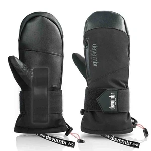 DEVEMBR Snowboarding SKI Glove MITTENS Touch Screen Waterproof BLACK Small NEW - Picture 1 of 8