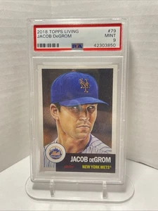 2018 Topps Living Set #79 Jacob DeGrom PSA 9 Mint Short Print Card Mets - Picture 1 of 1