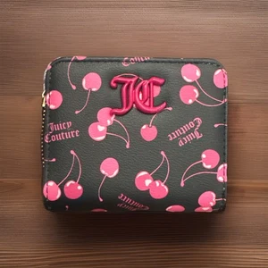 JUICY COUTURE CHERRY ON TOP SMALL ZIP AROUND WALLET NEW WTIH TAGS - Picture 1 of 6