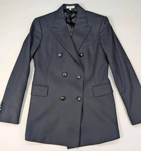 Boglioli Double-Breasted Sport Coat Cupro Wool Blend Leather Buttons EU40/US30 - Picture 1 of 14