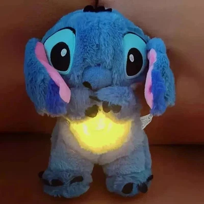 Kawaii Stitch Sleep Plush Toy - Calm Music, Lights & Breathing Effect Blue/Pink - Image 1 of 4