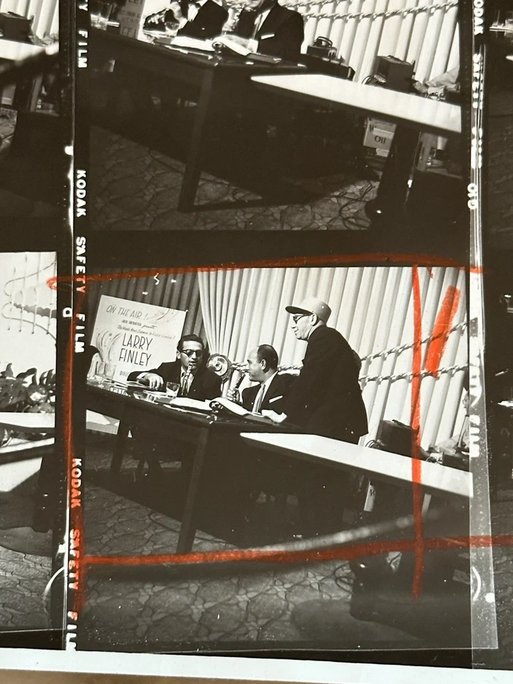 Frank Sinatra Larry Finley Show Contact Sheet & Negatives 1950s photo rare - Image 1 of 4