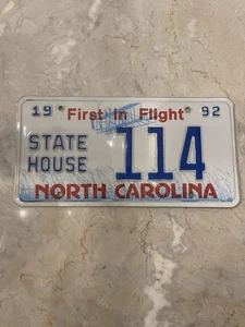 North Carolina State House Nummernschild 114 - 1992 - Bild 1 von 4