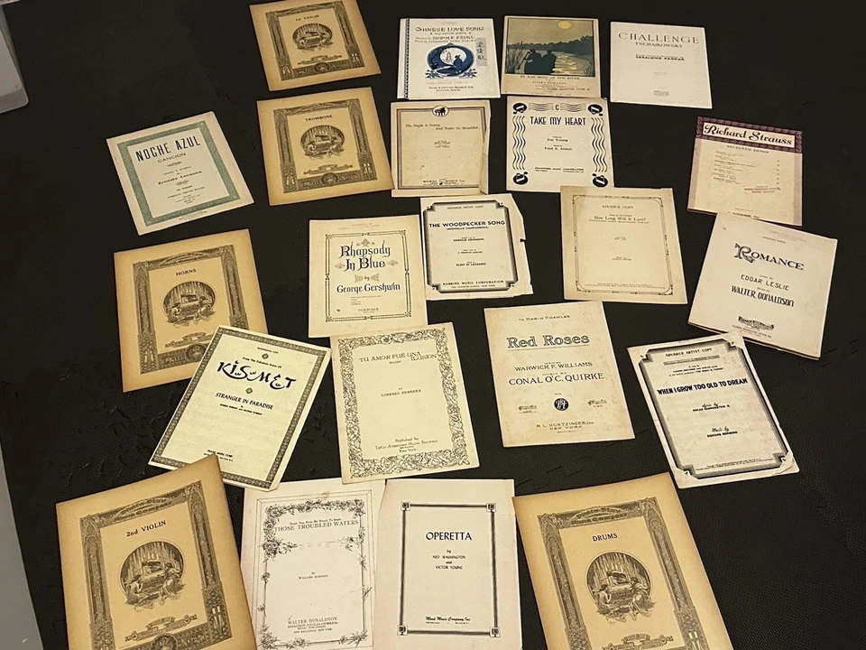 Vintage Antique Music Sheets Huge Lot 15th-19th Century  - Image 1 of 4