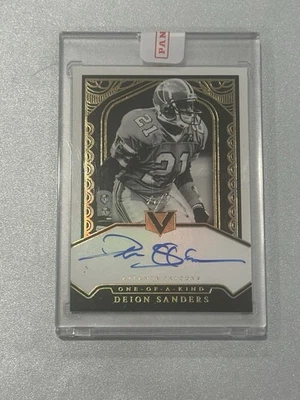 2017 Panini Vertex Deion Sanders One Of A Kind Auto True 1 Of 1 No Parallels - Image 1 of 2
