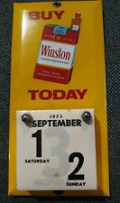 Winston Calandar September 1973 Man Cave, 1 Year Calendar, 50 years old, Mint!!