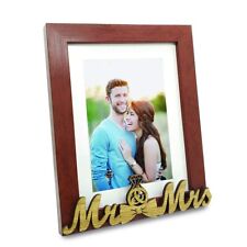 MR and MRS Table Photo Frame for Couple Gifts, Brown Valentine,Synthetic Wood...