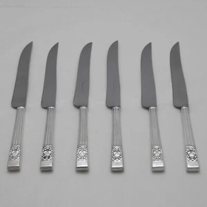 HAMPTON COURT Design Community Silver Service Cutlery Six Large Steak Knives - Picture 1 of 3