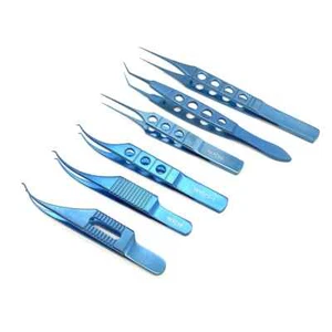 1*2 teeth Castroviejo suturing Forceps Ophthalmic Colibri Toothed Forceps - Picture 1 of 16