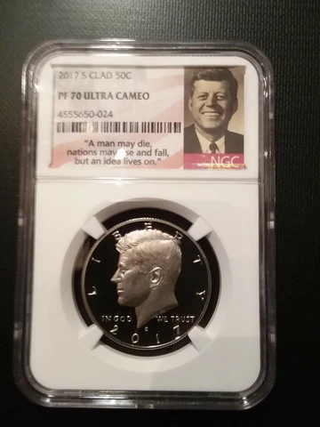 2017-S CLAD NGC PF70 ULTRA CAMEO KENNEDY HALF *** VERY RARE - TOP POP 142 *** Cover