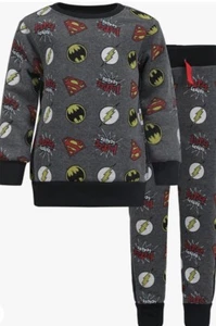 DC Comics Sweatshirt & Jogger Set- Superman, The Flash & Batman (Sz: 5) - Picture 1 of 5