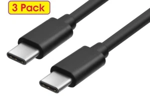 3x Pack USB C to C Cable Fast Charger Lead for Type C Ipad iPhone 15 & phones - Picture 1 of 3