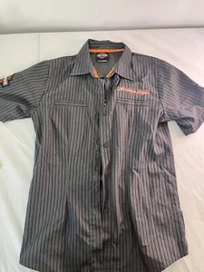 Harley Davidson Button Up Shirt Short Sleeve Women's Size Small - Picture 1 of 4