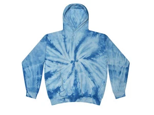 Tie Dye Light Blue Hoodie Sweatshirts 80% Cotton Kids & Adult S - XXXL - Picture 1 of 1