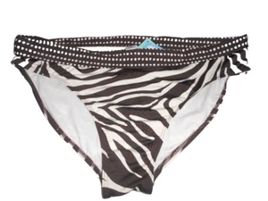 Size 20 Brown Cream Fold Over High Cut Bikini Bottoms Swim Wear BNWT - Picture 1 of 2