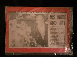 DIANA ROSS MARRIES REMITENTE NORUEGO ARNE NAESS EL 23 DE OCTUBRE DE 1985 ARTÍCULOS - Imagen 1 de 2