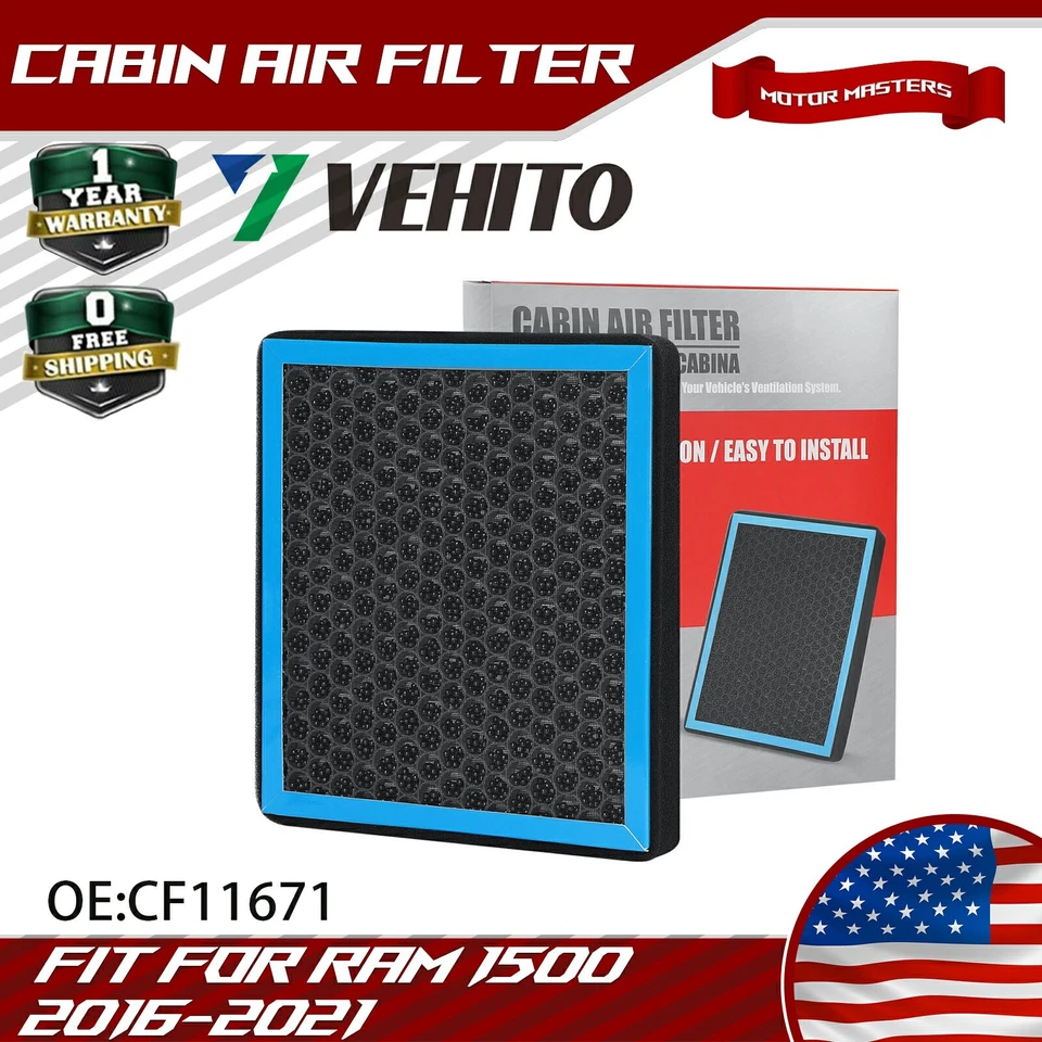 Filtro de aire de cabina HEPA para RAM 1500 2016,2017,2018,2019,2020,2021CF11671 Foto 1 de 4