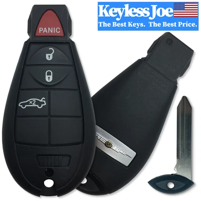 Chrysler 4 button Trunk COMPLETE fob Fobik Smart Key OEM remote 300 300C - Image 1 of 4