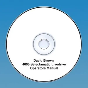 David Brown 4600 Selectamatic Operators Manual PDF CD - Picture 1 of 3