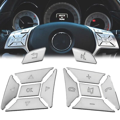 For Mercedes Benz C Class W204 2011-13 Steering Wheel Button Switch Trim Cover - Image 1 of 4