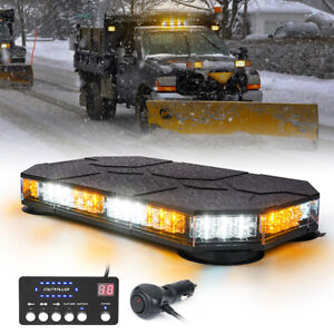 Xprite White/Amber Mix 42 LED Strobe Beacon Light Rooftop Car Emergency Warning