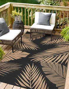 Outdoor Rug 6' X 9' for Patio Waterproof Clearance, Reversible Indoor Outdoor Pl - Picture 1 of 12