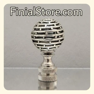 Acabado de lámpara brillante, plateado, metal, esfera giratoria/base de níquel-lámpara piezas remates - Imagen 1 de 6