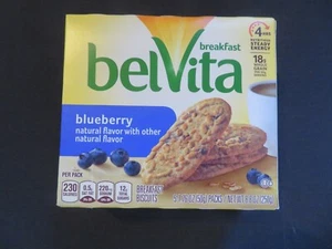 (1) Box BelVita Breakfast Biscuits Blueberry 5 Packs / 8.8 Oz - Picture 1 of 2
