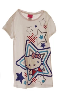 Sanrio Girls Hello Kitty 4 de Julio Estrella Camisa 4 5 6 6X 7 8 10 12 14 16 NUEVA CON ETIQUETAS - Imagen 1 de 1