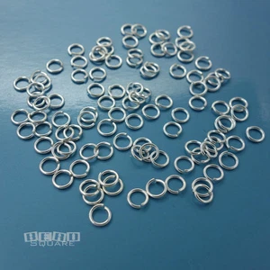 Conector de anillo de salto abierto 100 piezas plata esterlina sólida calibre 22 0,6 mm x 4 mm #33102 - Imagen 1 de 2