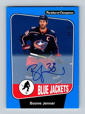 2024-25 Parkhurst Auto Blue #53 Boone Jenner #/49 Columbus Blue Jackets - Image 1 of 2