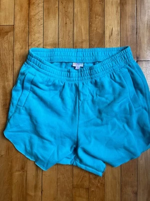 LuLaRoe Medium 10 12 Serena Lounge Shorts Fleece Lined Pockets Turquoise Comfy - Image 1 of 4