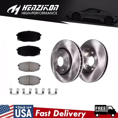 FRENOS DE DISCO DELANTEROS ROTORES DE ROTOR + PASTILLAS DE CERÁMICA PASTILLAS PARA 2014 2015 2016 KIA SOUL NUEVO ~ Foto 1 de 4