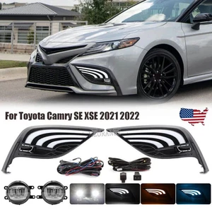 LED Fog Lamp DRL Kits For Toyota Camry SE XSE 2021-2023 Daytime Running Light - Picture 1 of 19