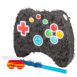 3pc Game Controller Pinata Set with Blue Stick & Blindfold Birthday Party Game - Picture 1 of 7