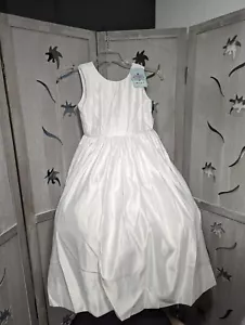 NEW Flower Girl Easter Wedding party Dress first communion ivory white sz 4 - 14 - Picture 1 of 11
