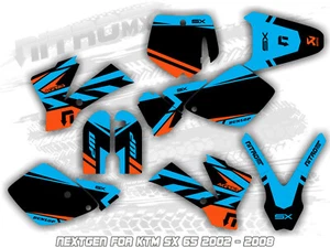 NitroMX Graphic Kit for KTM SX 65 SX65 2002 2003 2004 2005 2006 2007 2008 - Picture 1 of 1