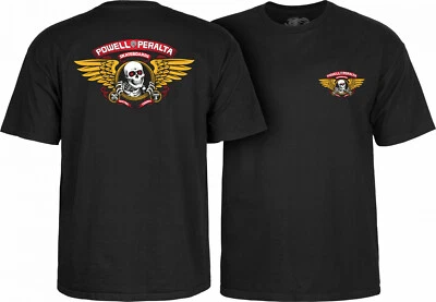 Powell Peralta WINGED RIPPER Skateboard T Shirt BLACK - Image 1 of 4