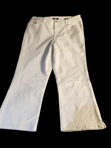 Nine West Chrystie Damen 14 weiß Denim Capri Jeans Mid Rise Stretch neu mit Etikett - Bild 1 von 10