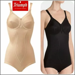 TRIUMPH body DOREEN+COTTON 01 BS modellatore cup B C D beige nero no cerniera - Imagen 1 de 3
