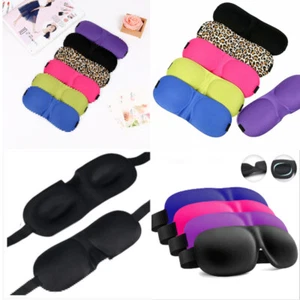 Eye Mask Soft Padded 3D Sleep Sponge Masks Cover Travel aid Rest Blindfold Shade - Picture 1 of 15