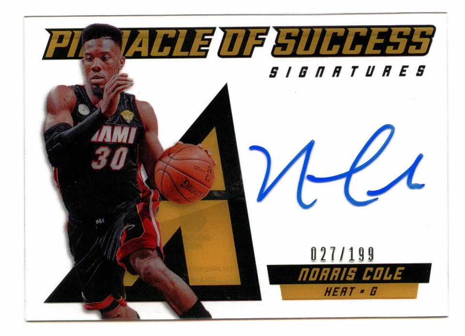 Норрис Коул No30 с автографом 2013-14 Panini Pinnacle of Success 27/199 - Изображение 1 из 1