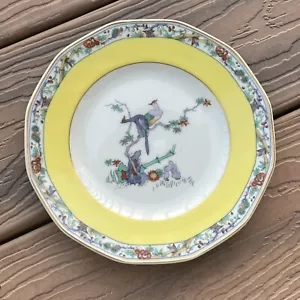 Plato de ensalada Theodore Haviland Limoges Yellow Birds Of Paradise 7 1/2” H981 - Imagen 1 de 4