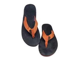 Damen/Jugend orange und schwarz Teva Flipflops Größe 5,5 - Bild 1 von 4