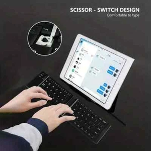 Folding Keyboard Mini Wireless Bluetooth Keyboard For Windows Android IOS - Picture 1 of 5