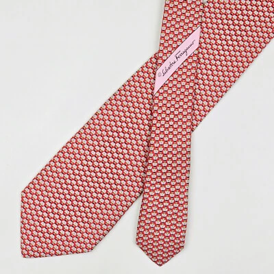 Salvatore Ferragamo Tie Silk Necktie Ladybug on Red - Image 1 of 4