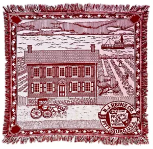 Pittsburgh Heinz Ketchup Coperta Promozionale Giro Jacquard Cotone 46” x 47” - Foto 1 di 9