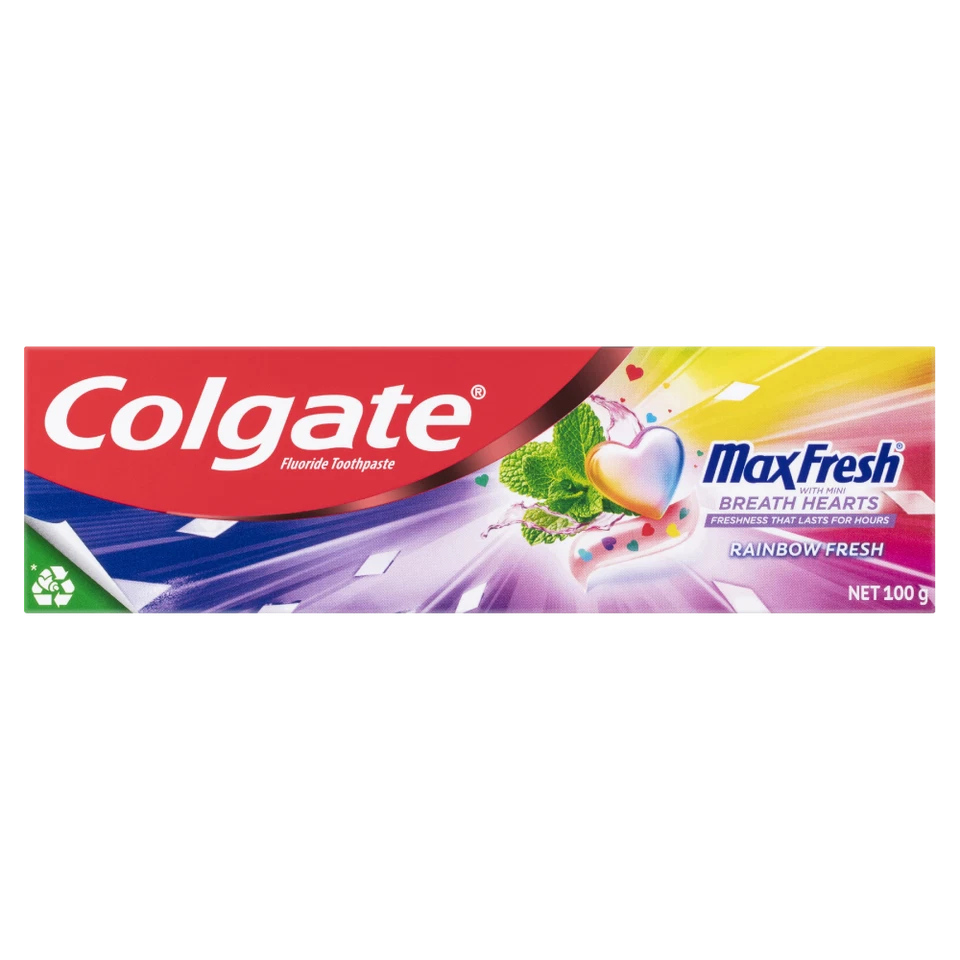 Colgate MaxFresh Rainbow Fresh Toothpaste 100g with Mini Breath Hearts - Image 1 of 3