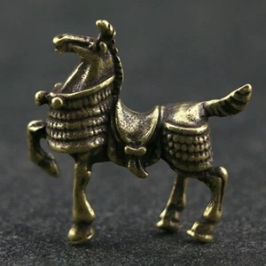 Solid Brass Vintage Horse Figurine Small Horse Statue Animal Figurines Toys - Picture 1 of 5